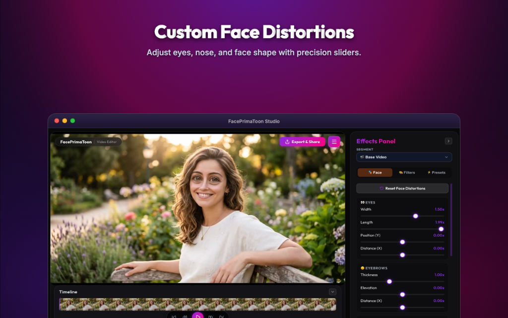 Caricature presets library
