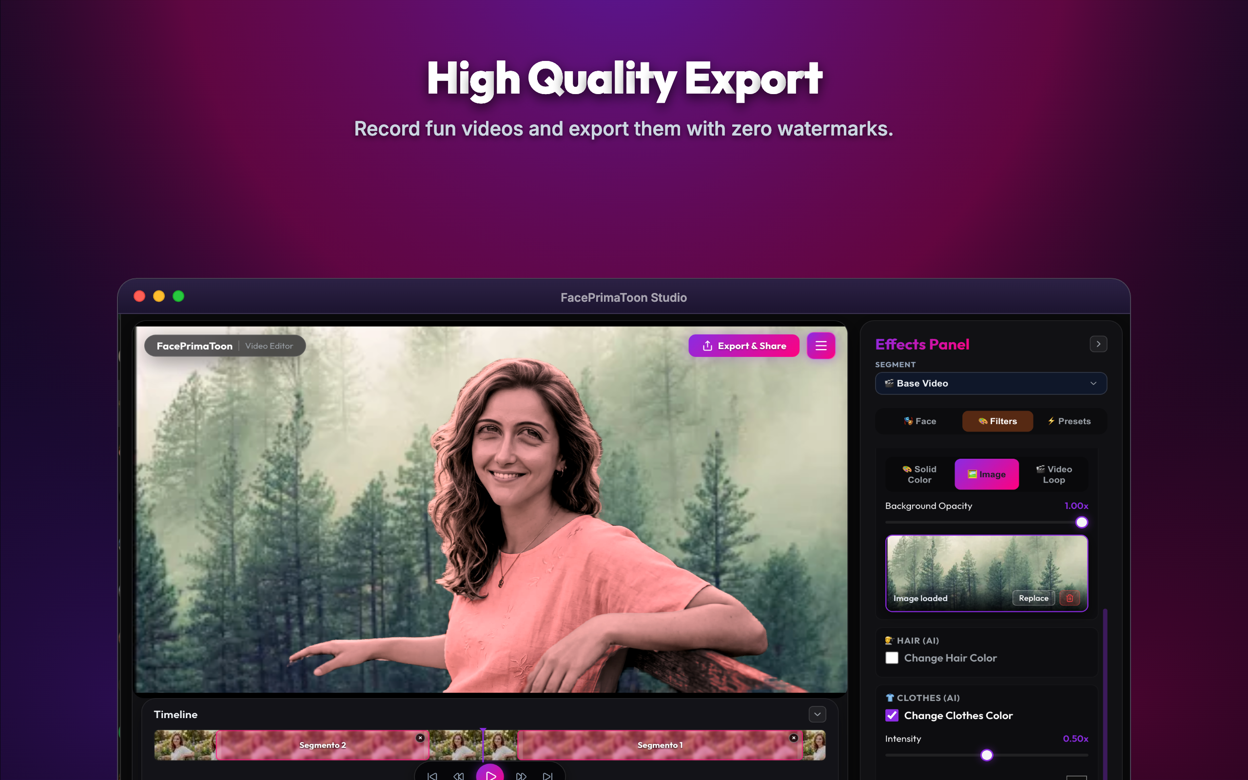 Export configuration studio